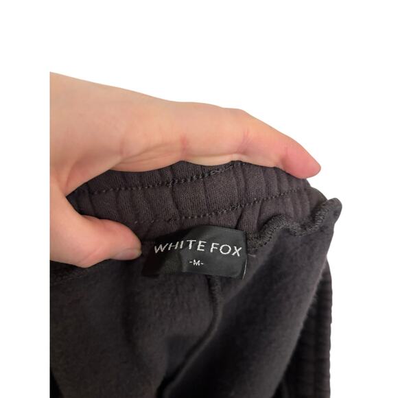 White Fox Shorts Womens Medium Shadow Gray Offstage Lounge VOL. 3 Fleece Pockets - Picture 4 of 5